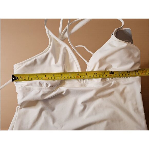 Athleta Strappy White Tankini Swim Top XL NWT - Picture 5 of 13